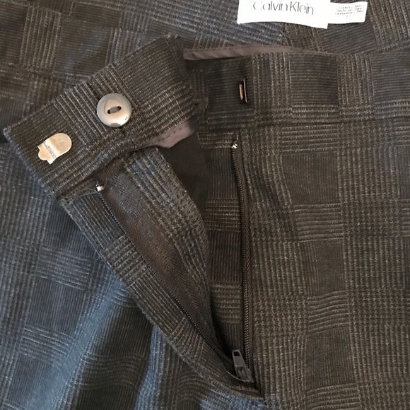 Calvin Klein Dress Pants Slacks Trousers Womens Size 12 Charcoal Grey Stretch - Picture 5 of 12